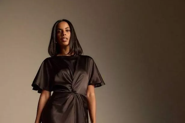 Rochelle Humes' 'flattering £46 Christmas party dress that covers bloating